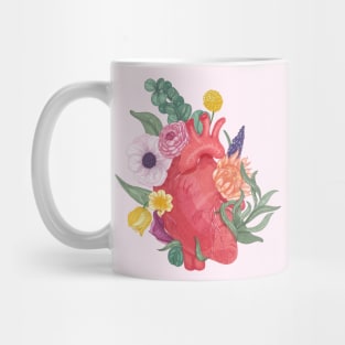 Floral human heart Mug